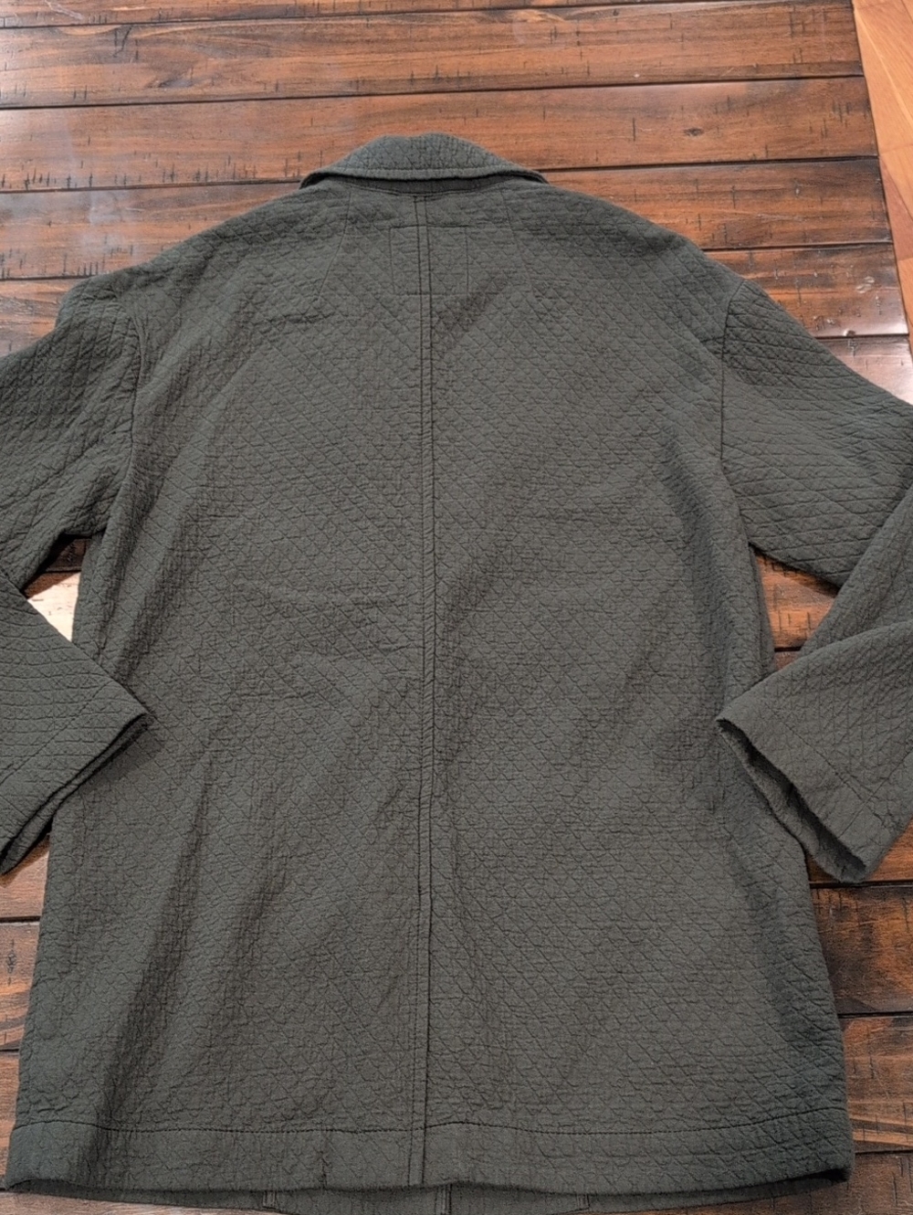 Madewell Diamond Jacquard Shaw Blazer Soft Cotton Quilted Oversized - Picture 7 of 8